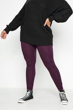 Picture of PURPLE COTTON LEGGING - HIGH WAISTED